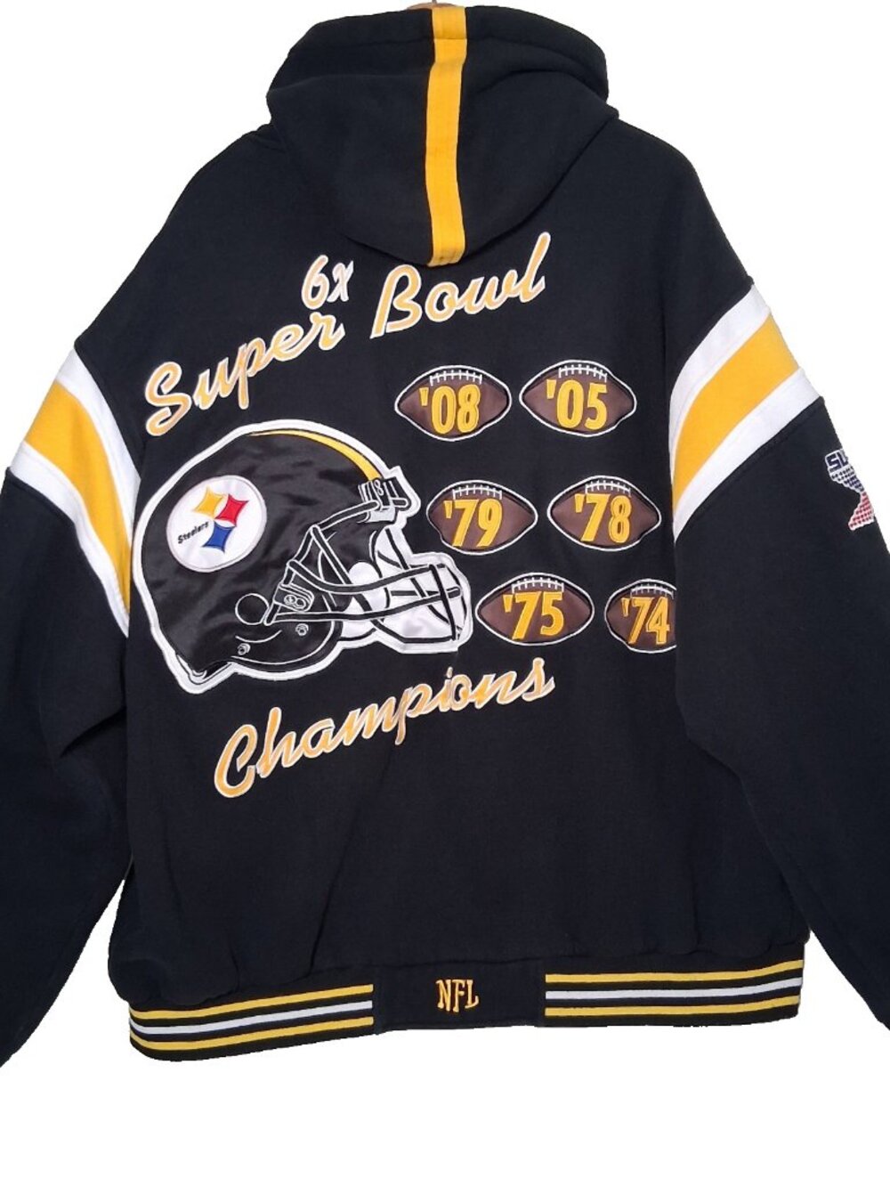 Pittsburgh Steelers Hoodie Jacket 3XL Super Bowl Champions Heavyweight NFL
